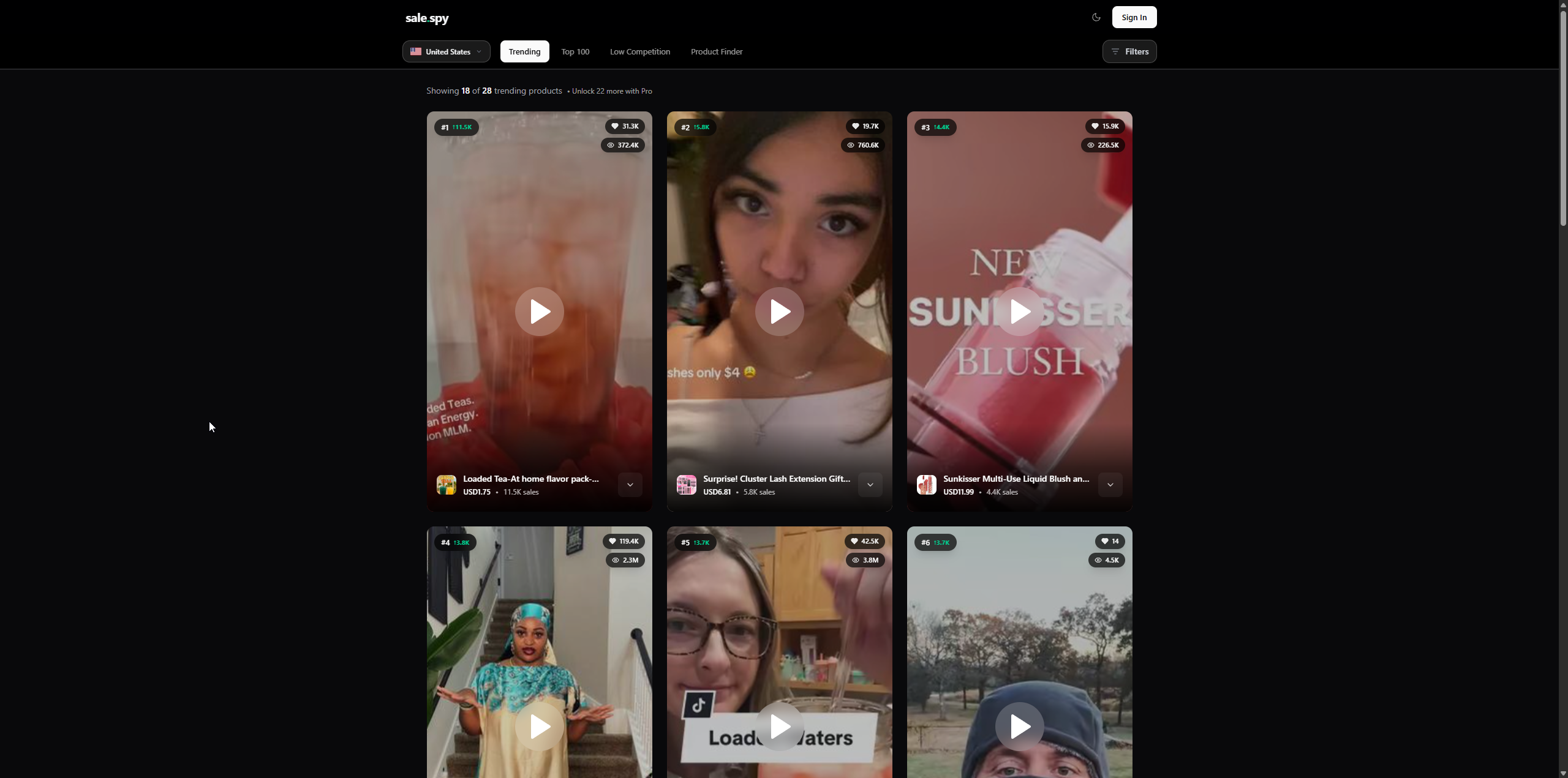Sale Spy product page with clean layout and deal tracking interface preview.